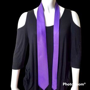 Geoffrey Beene Purple Patterned Tie